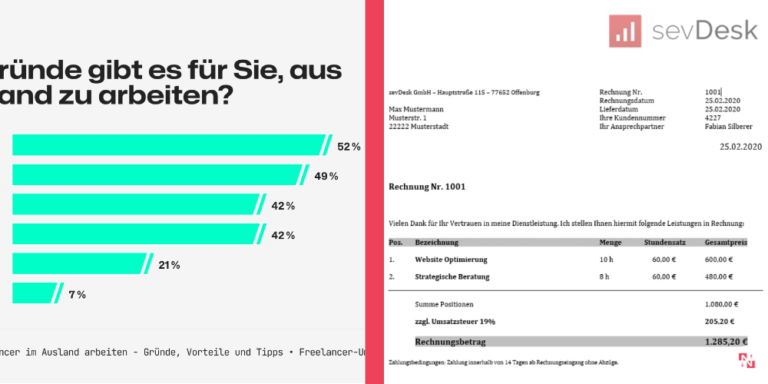 Kleingewerbe Freelancer aus dem Ausland bezahlen